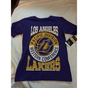 Los Angeles Lakers NBA‎ Boys T-Shirt Purple Gold Western Conference Size S
